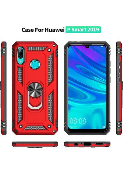 Huawei P 2019 / Honor 10 Lite Için Çift Katmanlı Halkalı Standlı Shockproof Kılıf (Yurt Dışından) fiyatları