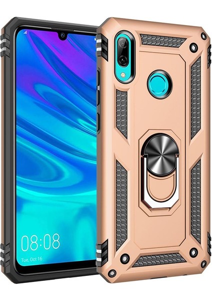 Huawei P 2019 / Honor 10 Lite Için Çift Katmanlı Halkalı Standlı Shockproof Kılıf (Yurt Dışından)