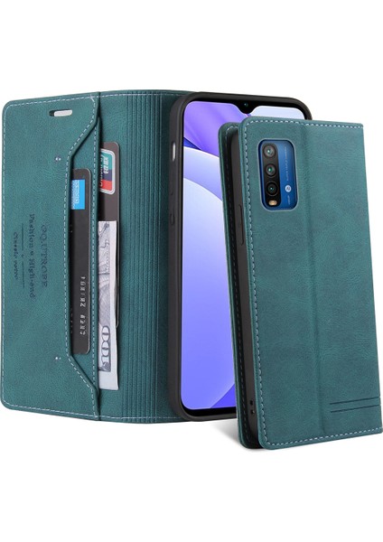 Xiaomi Redmi 9t / 9 Power Için Premium Vintage Pu Deri Kılıf Mat Cüzdan Çevirme Standı Kapağı Mavi (Yurt Dışından) fırsatları