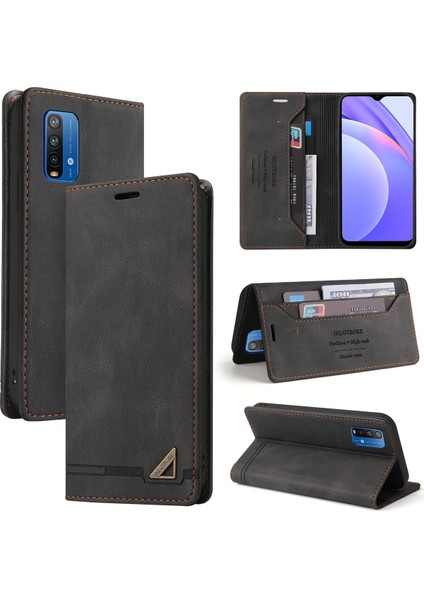 Xiaomi Redmi 9t / 9 Power Için Premium Vintage Pu Deri Kılıf Mat Cüzdan Çevirme Standı Kapağı Siyah (Yurt Dışından) indirimleri