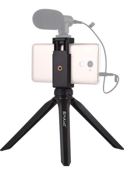 puluz Cep Mini Plastik Tripod Montajı Telefon Kelepçeli Siyah (Yurt Dışından)