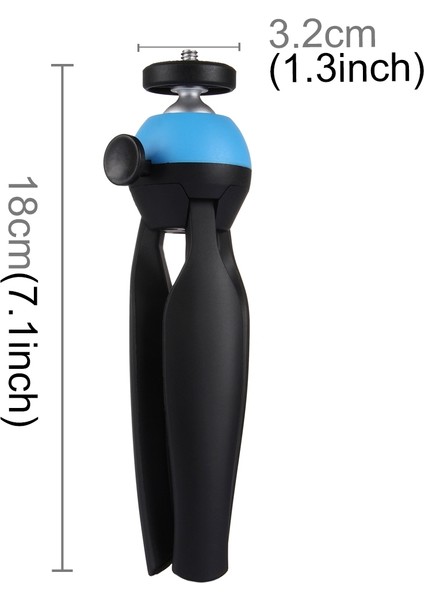 puluz Telefon Kelepçeli Cep Mini Tripod Montajı Mavi (Yurt Dışından)