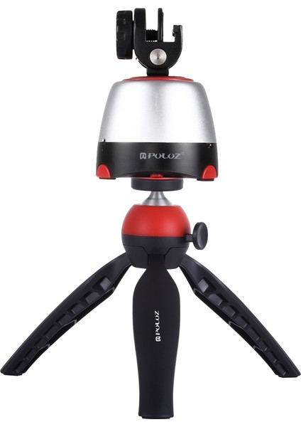 puluz Panoramik Kafa + Tripod + Spor Kamera Kelepçesi + Telefon Kelepçesi Kırmızı (Yurt Dışından)