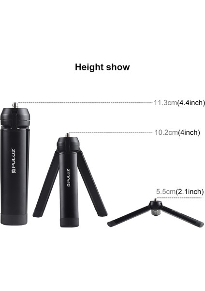 puluz Mini Cep Metal Masaüstü Tripod Montajı Siyah (Yurt Dışından)