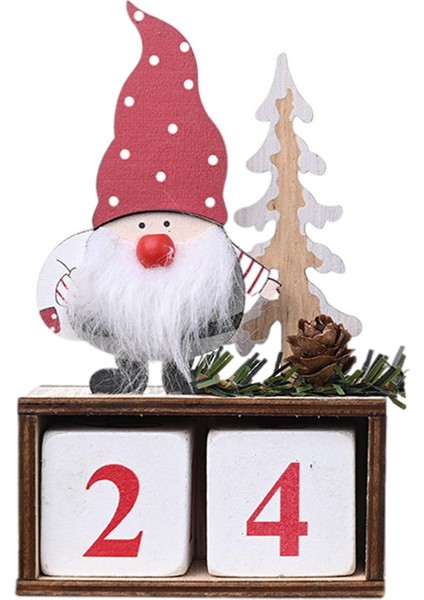 Masaüstü Noel Takvimi Kardan Adam Süsler Elf Yeni Yıl (Yurt Dışından)