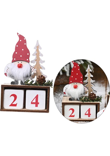 Masaüstü Noel Takvimi Kardan Adam Süsler Elf Yeni Yıl (Yurt Dışından)
