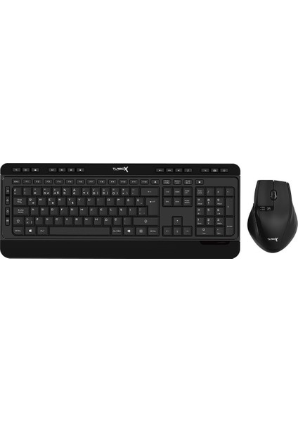 Maindesk USB Kablosuz Piano Black Multimedya Standart Q Klavye ve Mouse Set