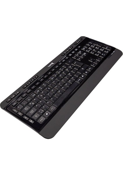 Maindesk USB Kablosuz Piano Black Multimedya Standart Q Klavye ve Mouse Set