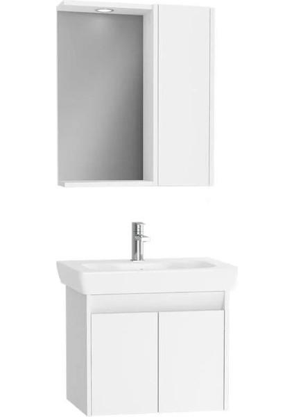 Step 65 cm Parlak Beyaz Demonte Set Kapaklı 61530