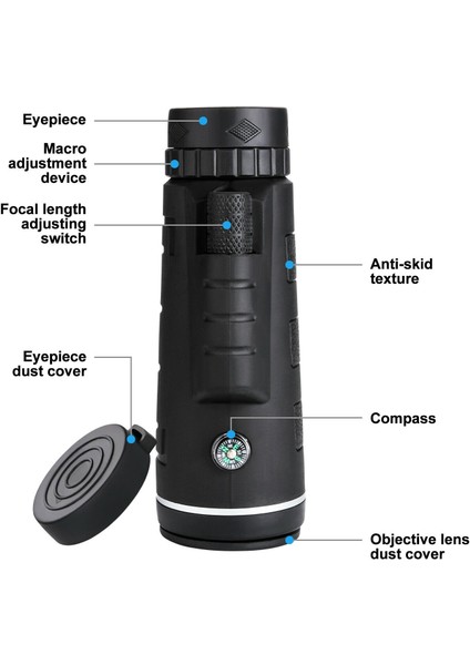 Hd Bak4 Monoküler Teleskop Telefon Klipsi Tripod Gece Görüş Teleskop Açık Yürüyüş (Yurt Dışından) indirimleri