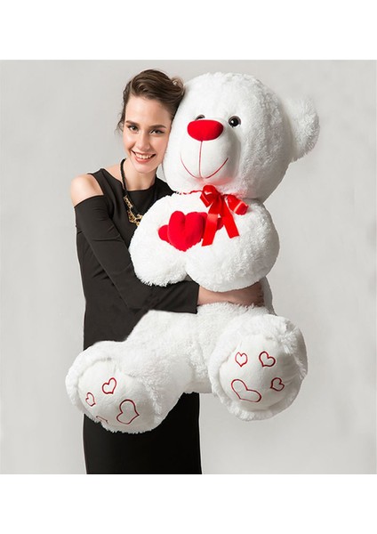 Oyuncak 85 cm Kalp Tutan Sevimli Peluş Ayı 78730