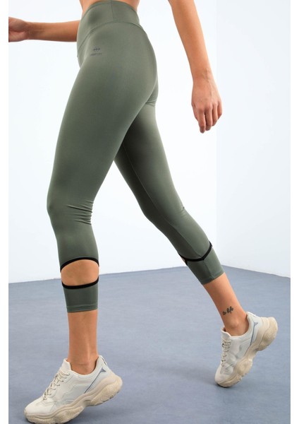 Tommylife Çağla Kadın Bilekleri Pencereli Yüksel Bel Slim Fit Dar Paça Tayt - 94610