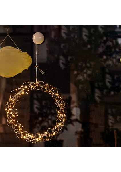 Yuvarlak Daire Işıkları Gece Lamba Çelenk Işıkları Kapalı Açık Noel Gül Altın Için (Yurt Dışından)