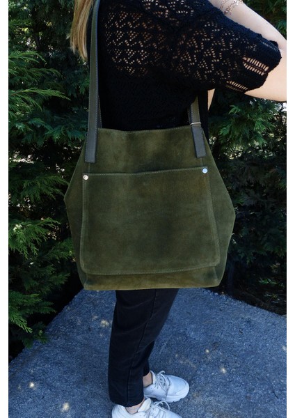 Deri Süet Kadın Omuz Çantası YC011992HSD