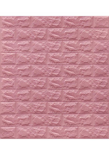 Pembe Tuğla Arkası Yapışkanlı Esnek Silinebilir Duvar Paneli