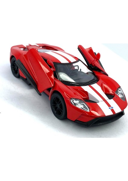 Oyuncak Çek Bırak Metal Araba 2017 Ford Gt (Şeritli) (13CM)