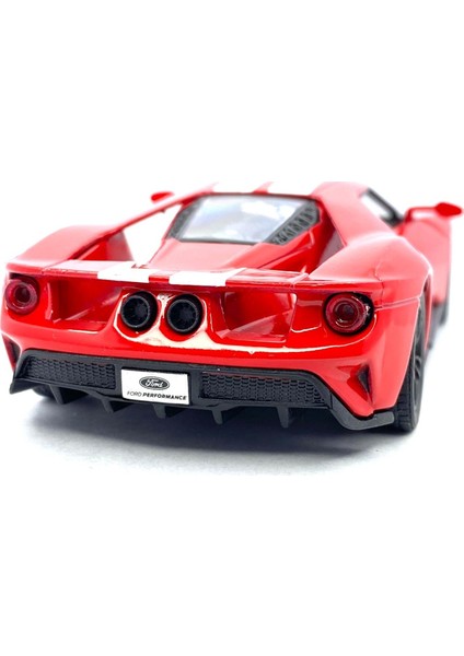 Oyuncak Çek Bırak Metal Araba 2017 Ford Gt (Şeritli) (13CM)