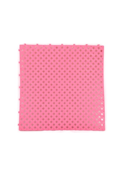 Plastik Geçmeli Pembe Yer Karosu 33 x 33 cm 6 Adet