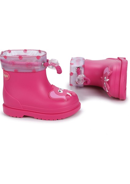 W10242 Bimbi Elefante Erkek/kız Çocuk Su Geçirmez Yağmur Kar Çizmesi Fuşya