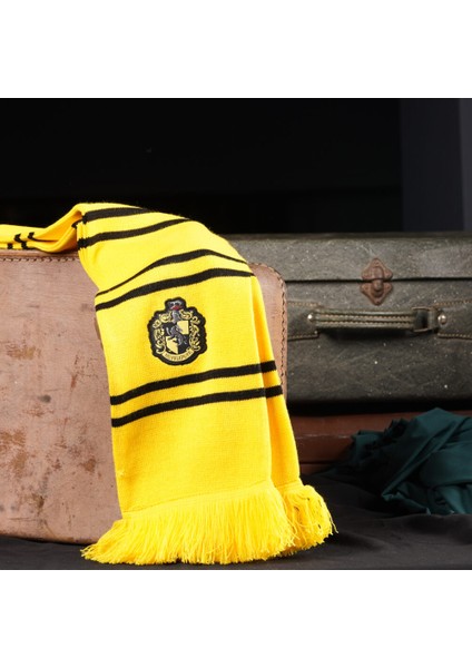 Hufflepuff Atkı 18×185 cm Lisanslı Örme Akrilik