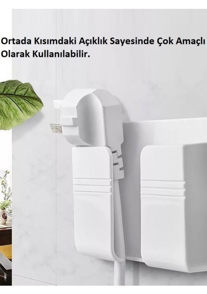 Ozzy Store Yapıştırmalı Telefon Kumanda Tutucu Mobil Şarj Priz Askısı