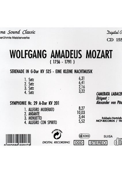 CD - Wolfgang Amadeus Mozart-eine Kleine Nachtmusik