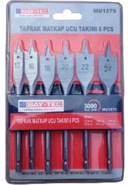 Yaprak Matkap Ucu Takımı 6 Parça
