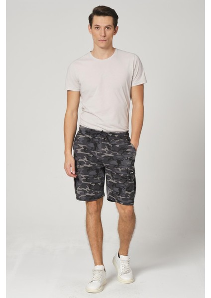 Alexandergardı Kamuflaj Desenli Kargo Cepli Şort (E21-SINTO Srt)
