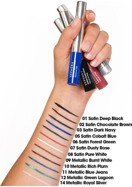 Intense Ink Lıner Matte Yoğun Likit Liner (Suya Dayanıklı)Satin Deep Black (2,8ml)