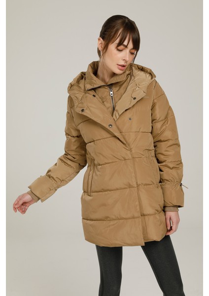 SN36 Karına Coat 1pr Ekru Kadın Uzun Kaban