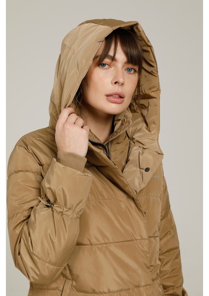 SN36 Karına Coat 1pr Ekru Kadın Uzun Kaban fırsatları