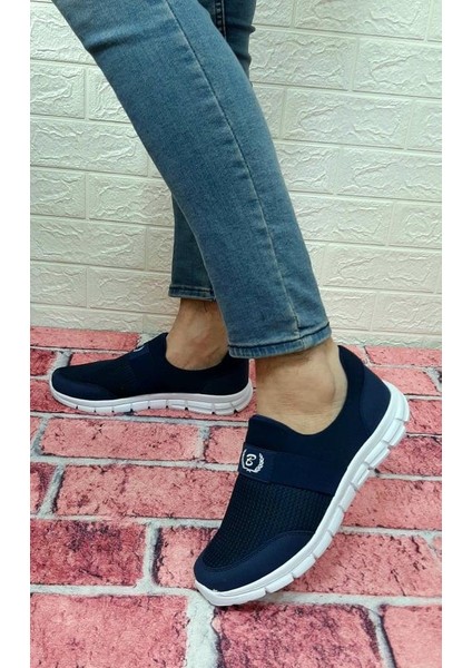 Lacivert Bağacaksız Hafif Fuspetli Ortapedik Spor Ayakkabı indirimleri
