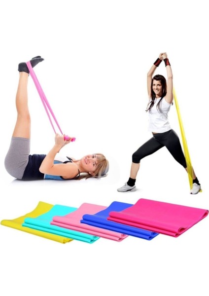 Pilates Bandı Jimnastik Lastiği Egzersiz Bant Yoga Plates Band Spor Pratik Kondisyon Direnç Bantı