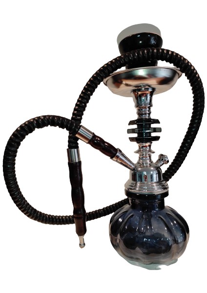 Camp & Shisha Siyah Mini Hediyelik Nargile Takımı Seti