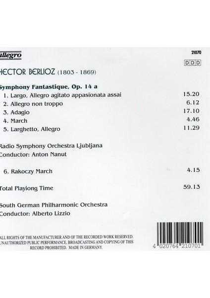 Hector Berlioz - Sympony Fantastıque (Cd)