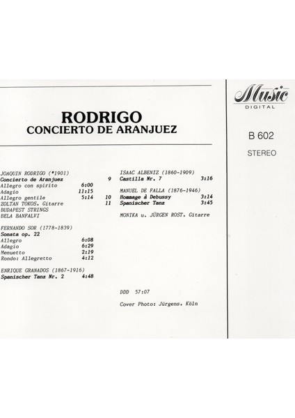 Joaquin Rodrigo - Concierto De Aranjuez (Cd)