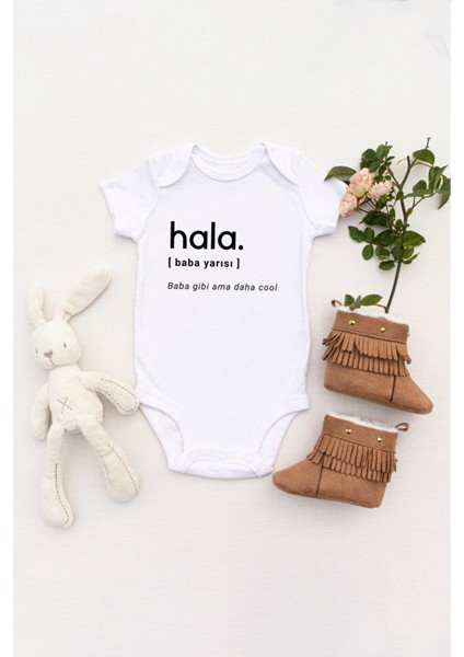 Unisex Bebek Hala Baskılı Body Zıbın