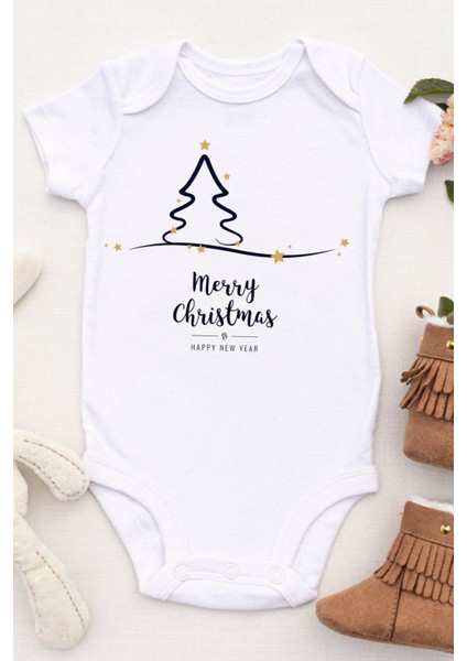 Unisex Bebek Merry Christmas Baskılı Body Zıbın fiyatları