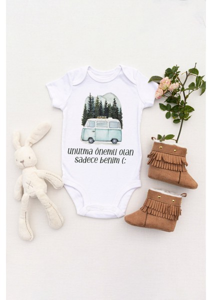 Unisex Bebek Unutma Önemli Olan Sadece Benim Baskılı Body Zıbın