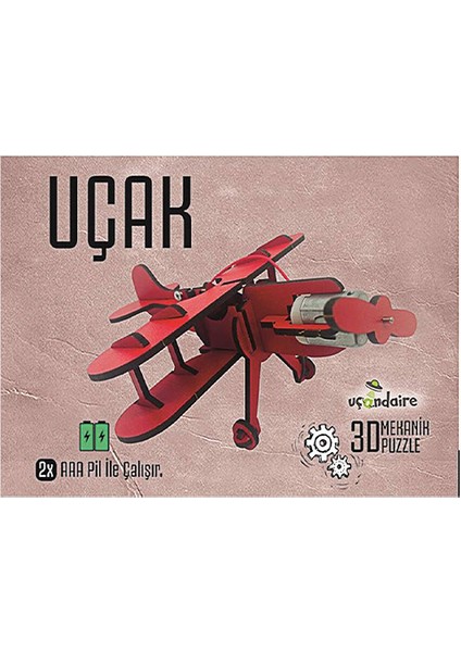Öğrenci Robot Eğitim ve Oyun Seti 3D Mekanik Puzzle - Hareket Eden Uçak