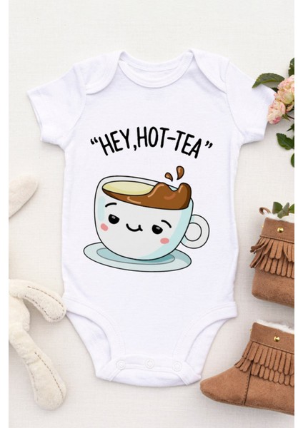 Unisex Bebek Sıcak Çay Baskılı Body Zıbın fiyatları