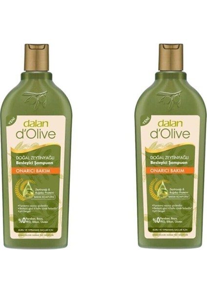 2 Adet D’olive Zeytinyağlı Onarıcı Şampuan 400 ml