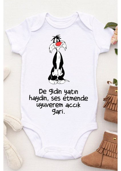 Unisex Bebek De Gidin Yatın Haydin Baskılı Body Zıbın fiyatları