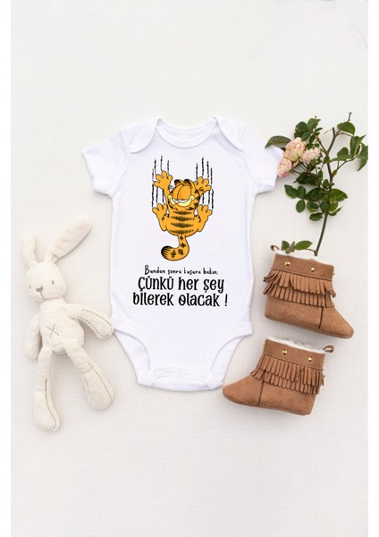 Unisex Bebek Bundan Sonra Kusura Bakın Baskılı Body Zıbın