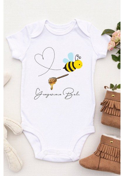 Unisex Bebek Yengesinin Balı Baskılı Body Zıbın fiyatları