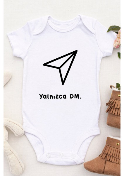 Unisex Bebek Yalnızca Dm Baskılı Body Zıbın fiyatları