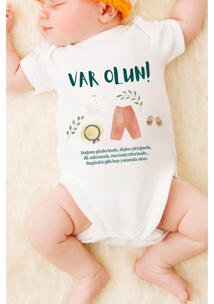 Unisex Bebek Var Olun Baskılı Body Zıbın fiyatları