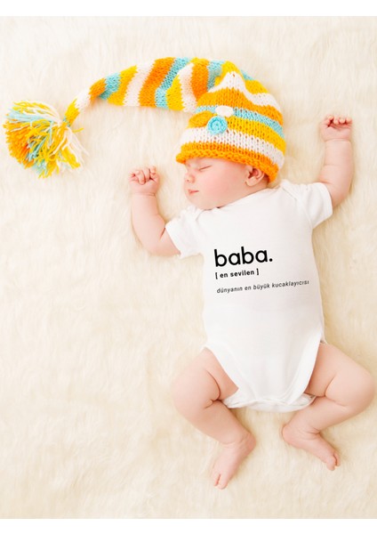 Unisex Bebek Baba Baskılı Body Zıbın