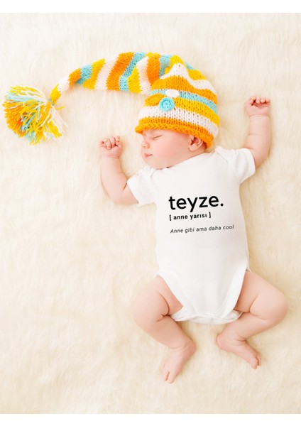 Unisex Bebek Teyze Baskılı Body Zıbın