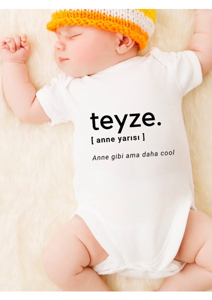 Unisex Bebek Teyze Baskılı Body Zıbın fiyatları